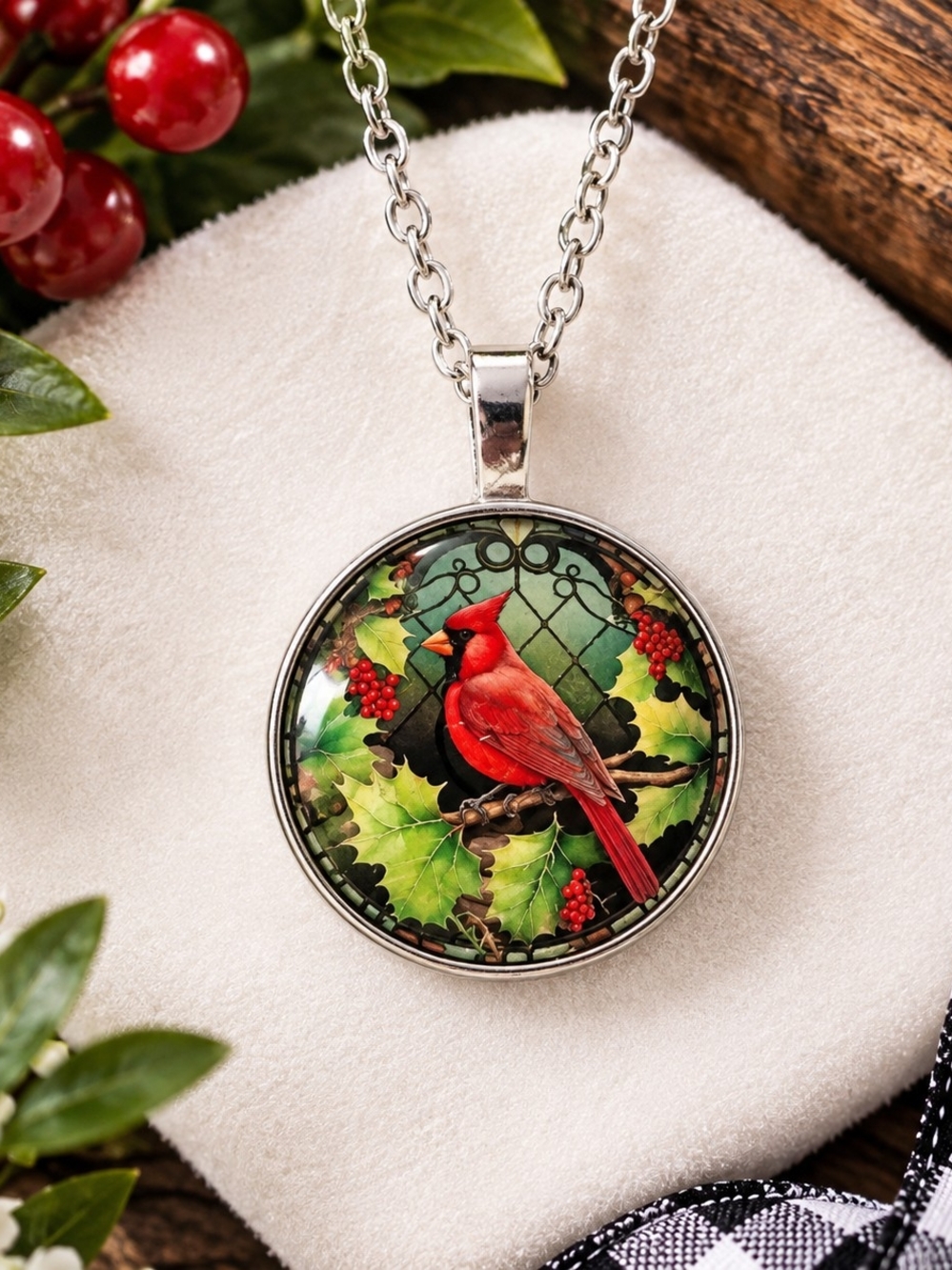 Red Cardinal Bird Pendant Necklace - Pets Bird